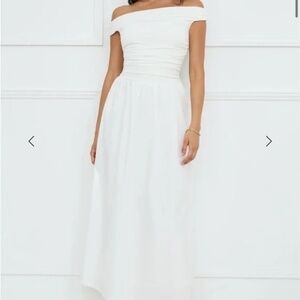 Hello Molly Camellia Charm Off Shoulder Maxi Dress Size Small